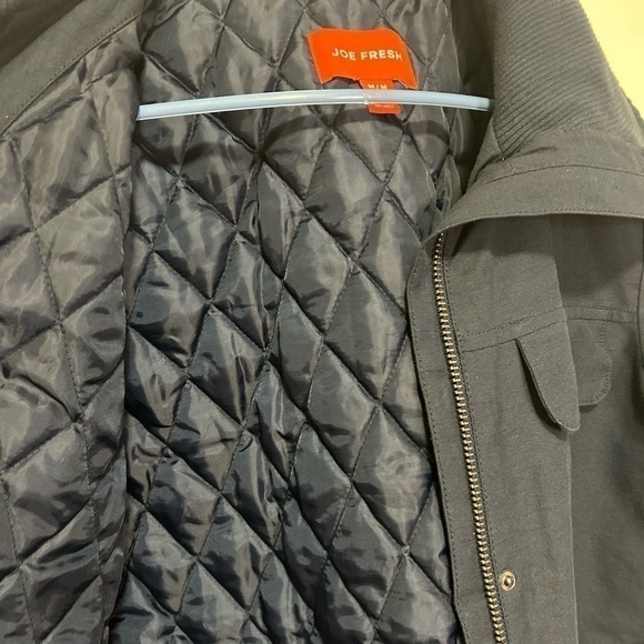 Joe Fresh Men’s Navy Blue Wash Look Winter Jacket 4 front pockets Size Medium - Picture 3 of 7